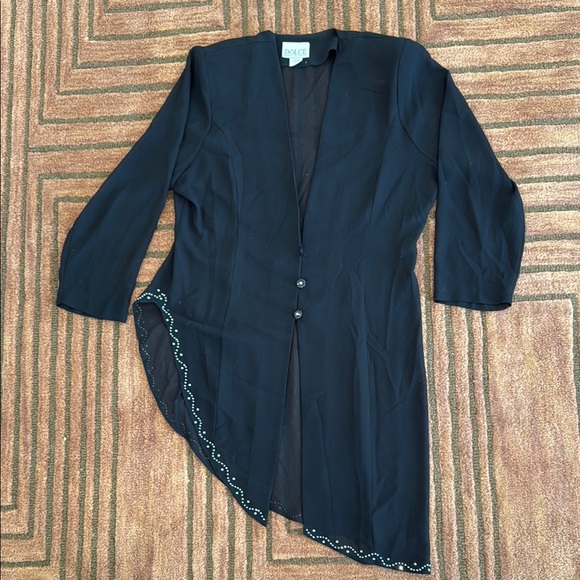 dolce Jackets & Blazers - Black Blazer with Embellished Hem